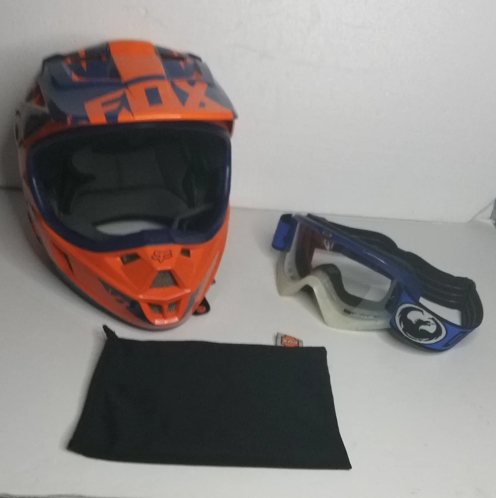 Fox Racing Helmet + Dragon Goggles Bundle - Picture 11 of 11